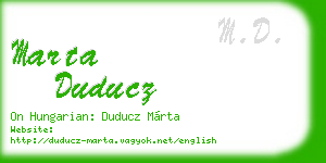 marta duducz business card